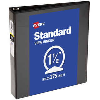Avery Vinyl Economy Binder, Letter, Black - 275 Sheets