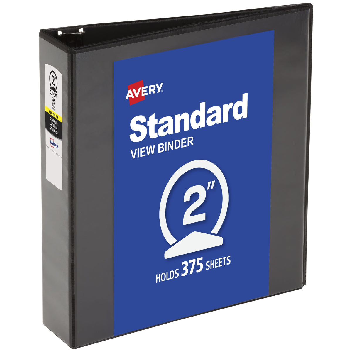 Avery Vinyl Standard Binder, Letter, Black - 375 Sheets