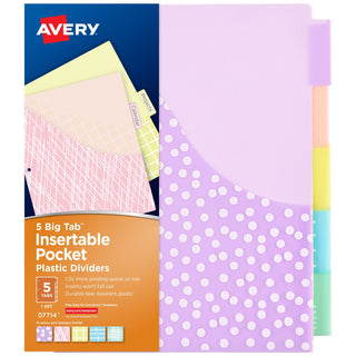 Avery 07714 Plastic Divider Set, Letter, Assorted - Default Title