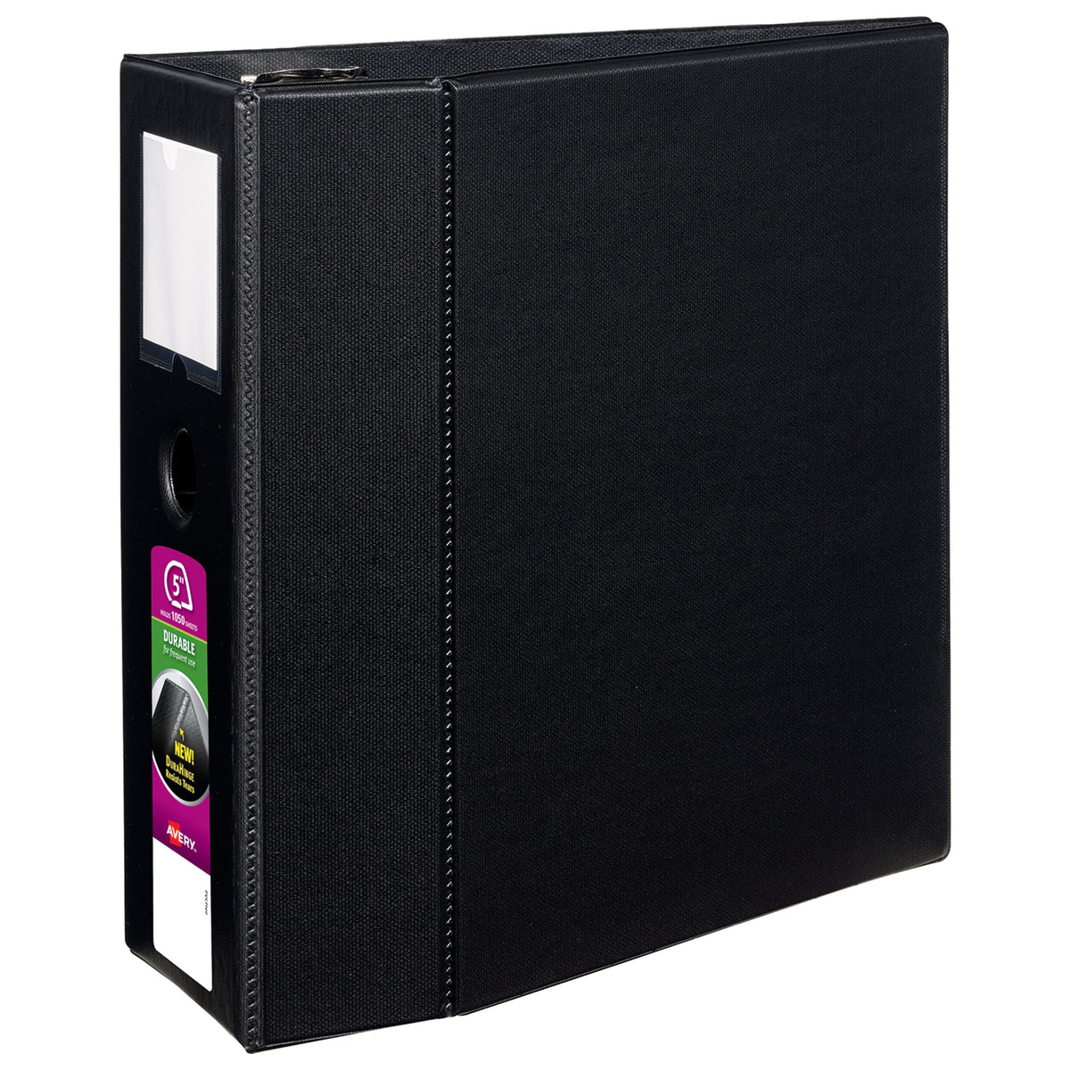 Avery Vinyl Binder, Letter, Black - 8901 5" Locking Thumb Notch