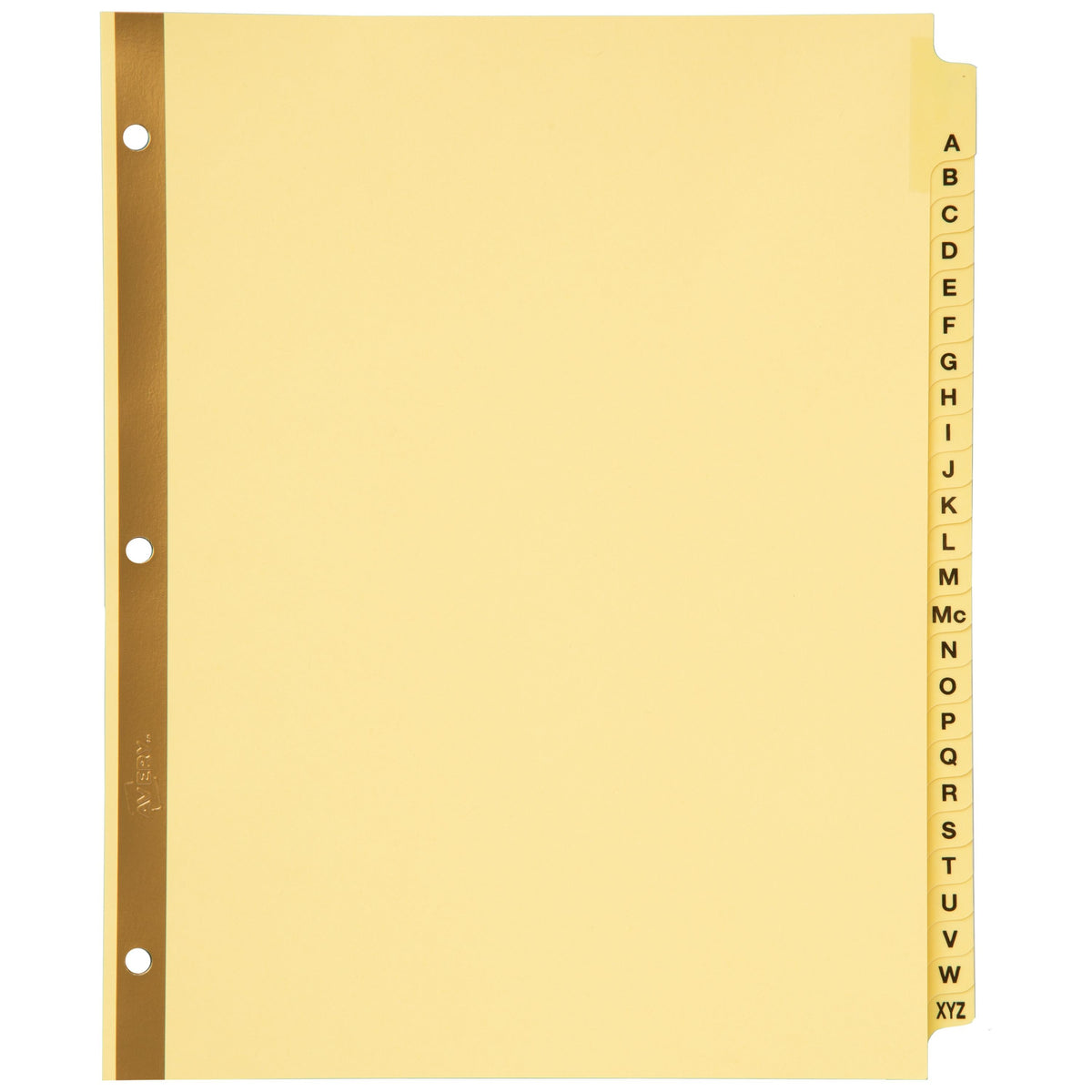 Avery Paper Divider, 8 1/2" x 11", Manila - 25-Tab A-Z