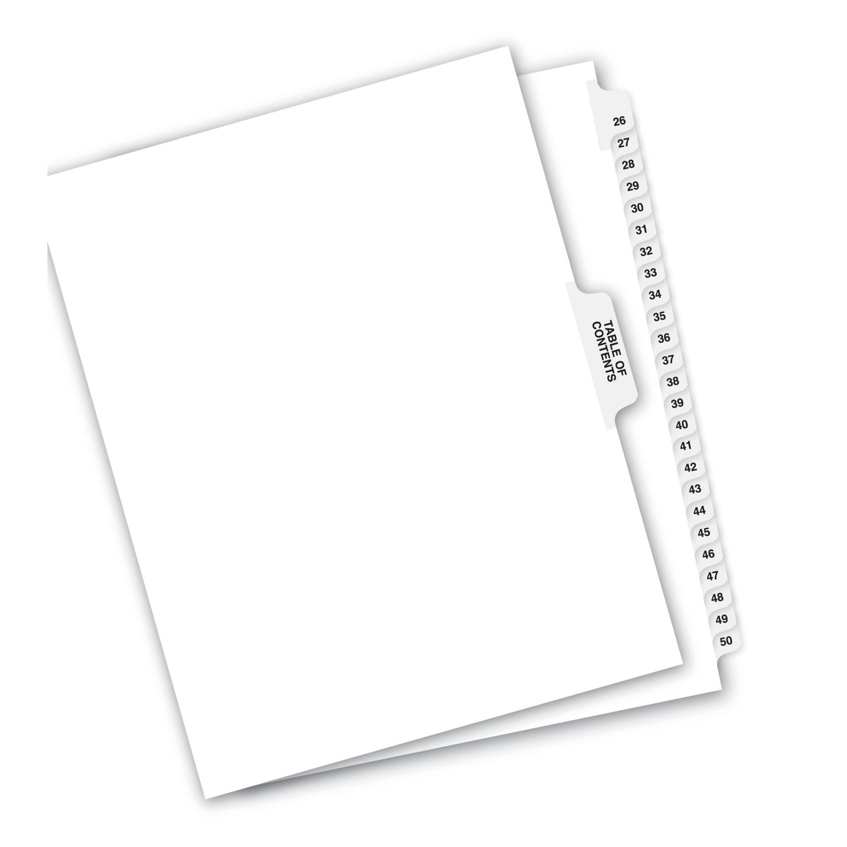 Avery Post Consumer Divider, Letter, White - 26-50