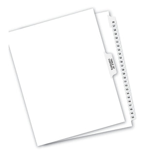 Avery Post Consumer Divider, Letter, White - 26-50