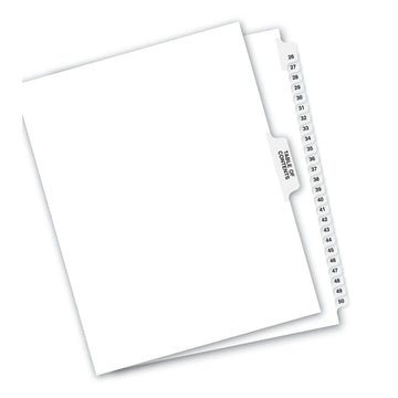 Avery Post Consumer Divider, Letter, White - 26-50