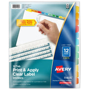 Avery 11405 Divider Set, 8 1/2" x 11", Assorted, 5/Pack - Default Title