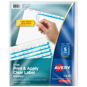 Avery 11436 Post Consumer Divider Set, Letter, White, 5/Pack - Default Title