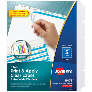 Avery 11438 Divider Set, 9 1/4" x 11 1/4", White - Default Title