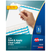 Avery 11446 Post Consumer Divider Set, Letter, White, 25/Box - Default Title