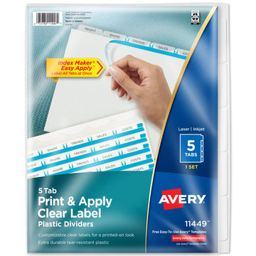 Avery 11449 Divider, 8 1/2" x 11", White - Default Title