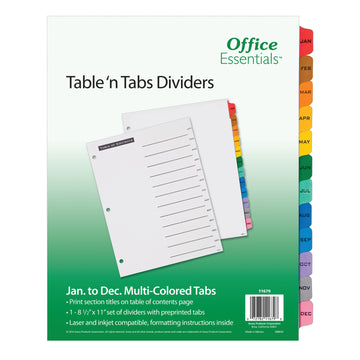 Avery 11679 Post Consumer Multi-Color Dividers, 8 1/2" x 11", Assorted - Default Title