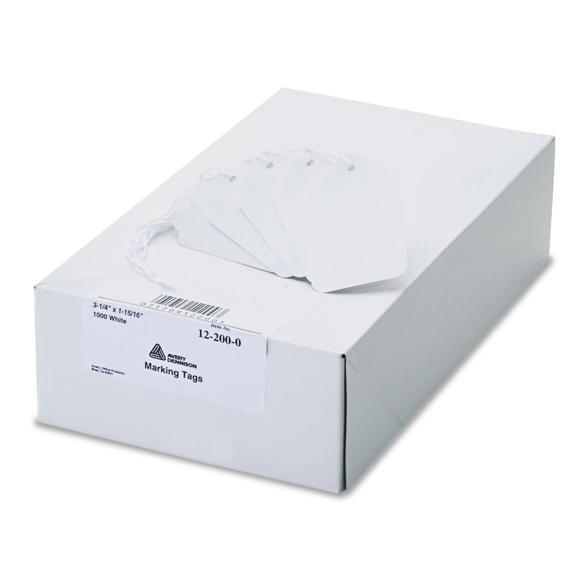 Avery Paper Marking Tag, White, 1,000/Box - 3 1/4"
