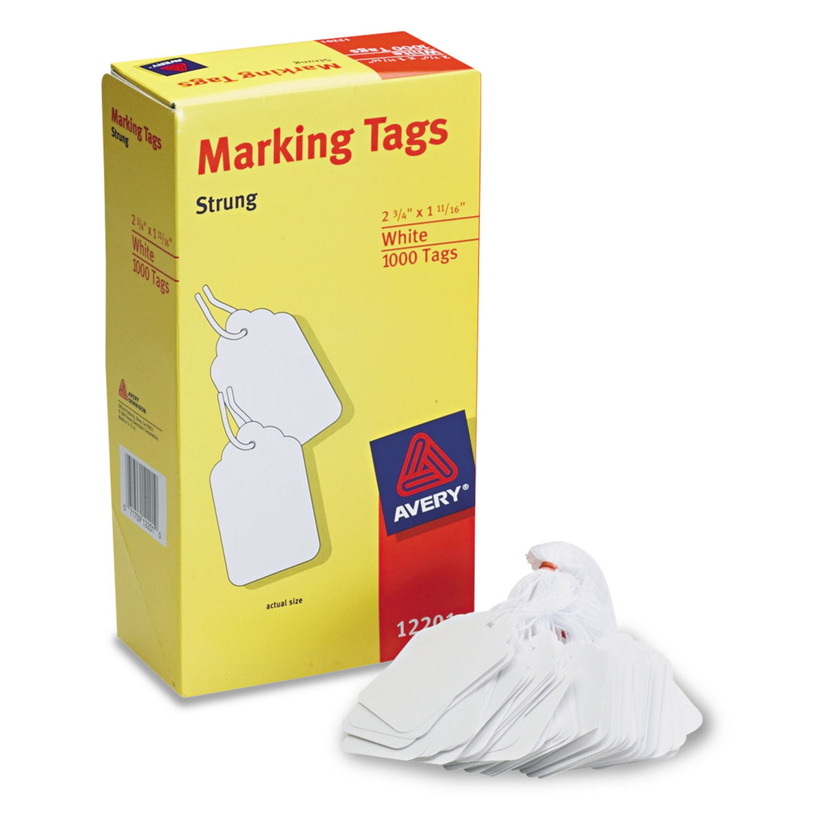 Avery Paper Marking Tag, White, 1,000/Box - 2 3/4"