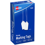 Avery Paper Marking Tag, White, 1,000/Box - 1 3/4"