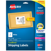 Avery 15264 Printable Label, 3 1/3" x 4", White, 60/Pack - Default Title