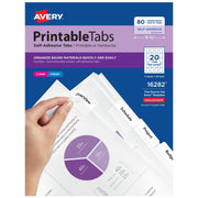 Avery Tab, 1 1/4" x 1", 80/Pack - White