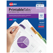 Avery Tab, 1 1/4" x 1", 80/Pack - Assorted