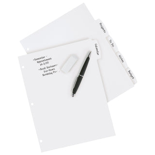 Avery 16370 Plastic Divider, Letter, White - Default Title