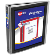 Avery Polypropylene Flexi-View Binder, Letter, Black - 275 Sheets