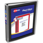 Avery Polypropylene Flexi-View Binder, Letter, Black - 175 Sheets