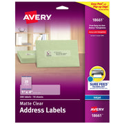 Avery Label, Clear - 200/Pack