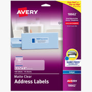 Avery Label, Clear - 140/Pack