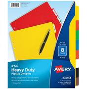 Avery Divider, 8 1/2" x 11", Assorted - 8-Tab