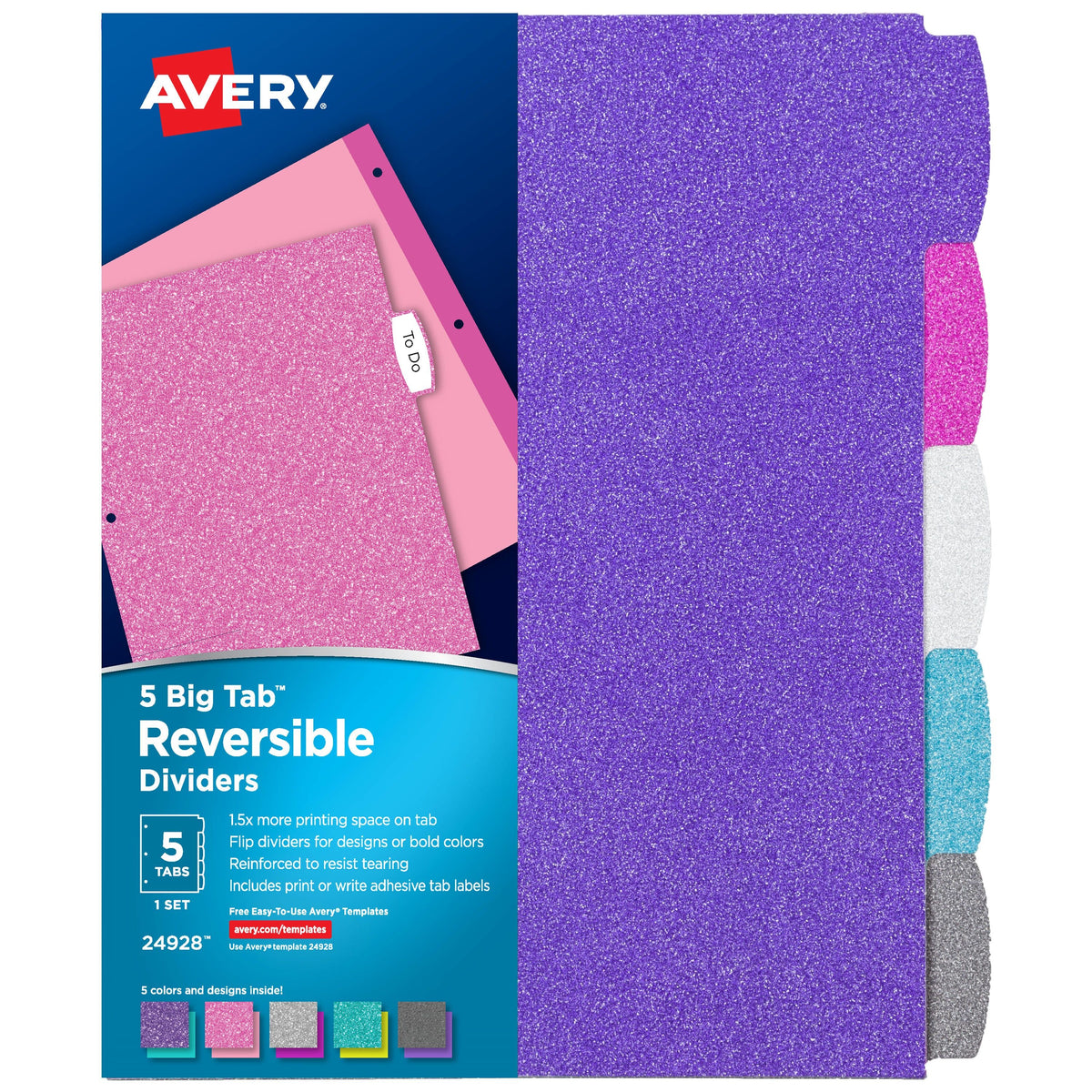 Avery 24928 Divider Set, Letter, Assorted - Default Title