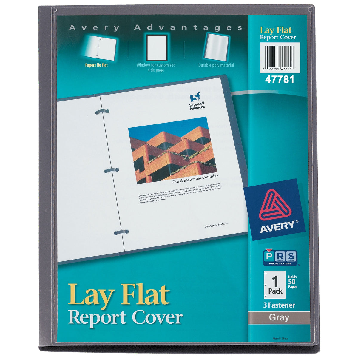 Avery 47781 Plastic Report Cover, 50 Sheets, Gray - Default Title
