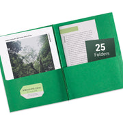 Avery Paper Folder, 70 Sheets, 25/Box - Green