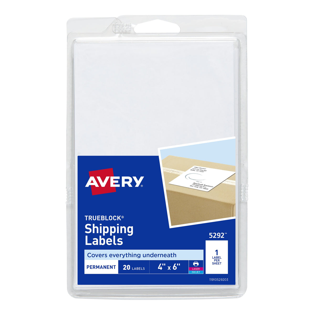 Avery Label, White - 4"