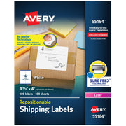 Avery Mailing Label, White - 3 1/3"