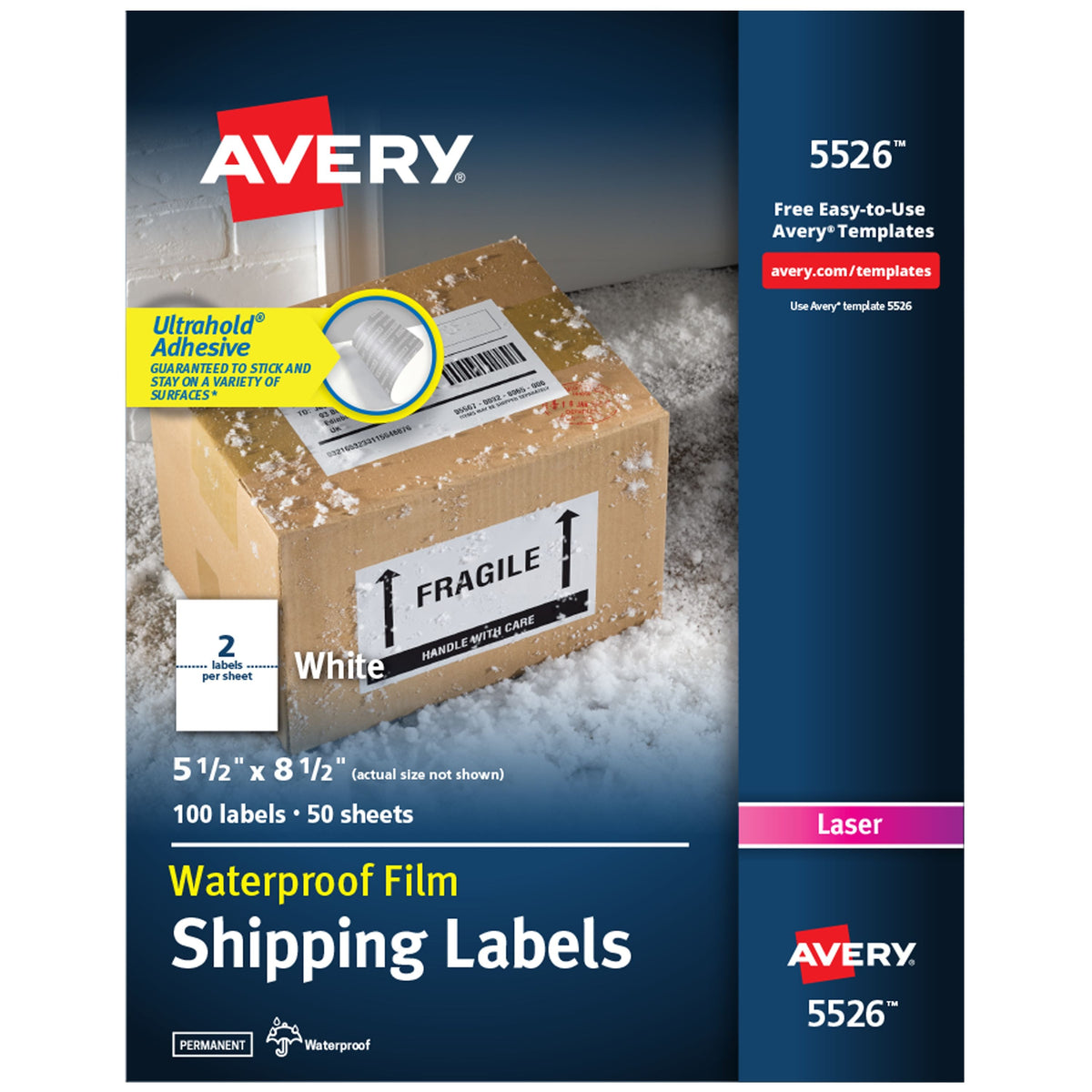 Avery Mailing Label, White - 8 1/2"