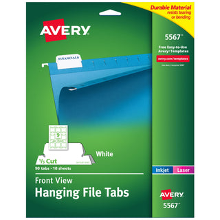 Avery 5567 Tab, 2 1/16" Long, White, 90/Pack - Default Title