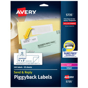 Avery 5735 Paper Label, 1 5/8" x 4", White, 240/Pack - Default Title