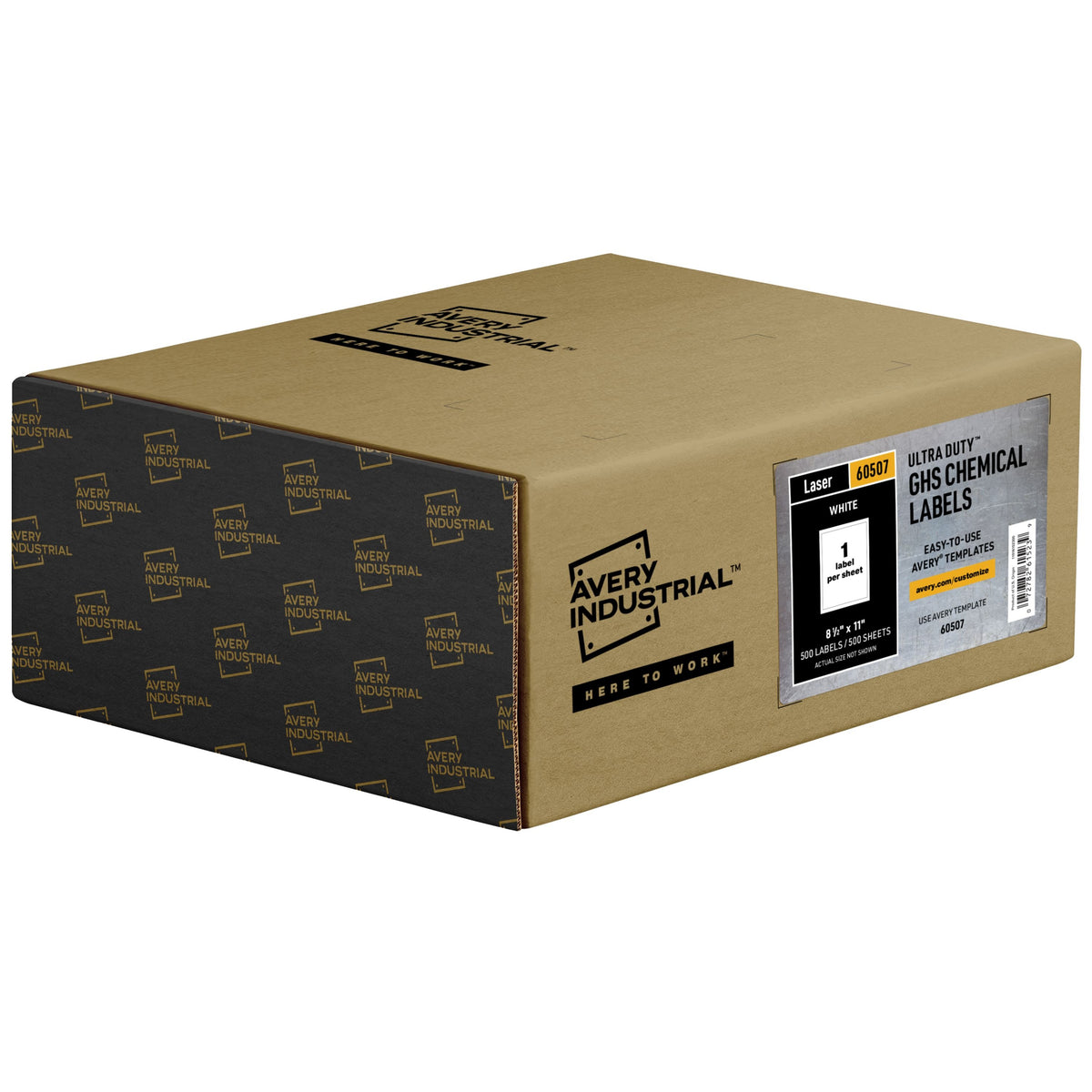 Avery Chemical Label, 8 1/2" x 11", White - 500/Case