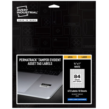 Avery Asset Label, White - 1"