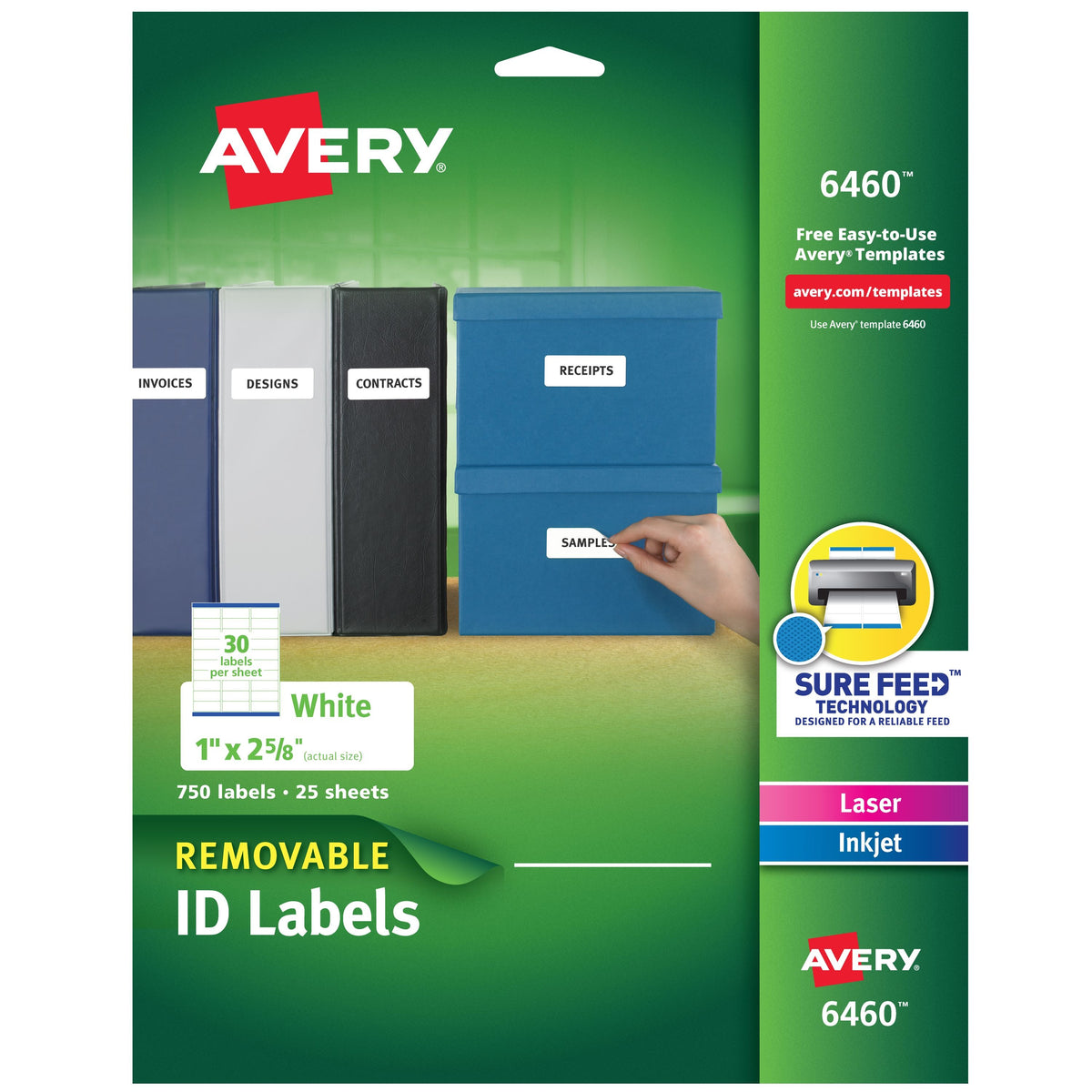 Avery Label, White - 2 5/8"
