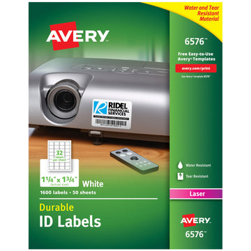 Avery Label, 1 1/4" x 1 3/4", White - 1,600/Pack