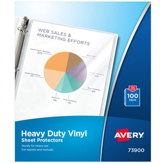 Avery 73900 Vinyl Sheet Protector, Letter, Clear, 100/Box - Default Title