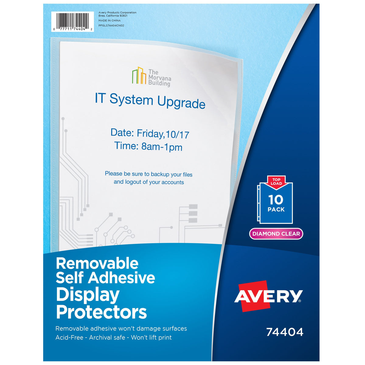 Avery 74404 Sheet Protector, Letter, Clear, 10/Pack - Default Title
