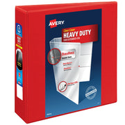 Avery Heavy-Duty Binder, 8 1/2" x 11" - Red / 670 Sheets