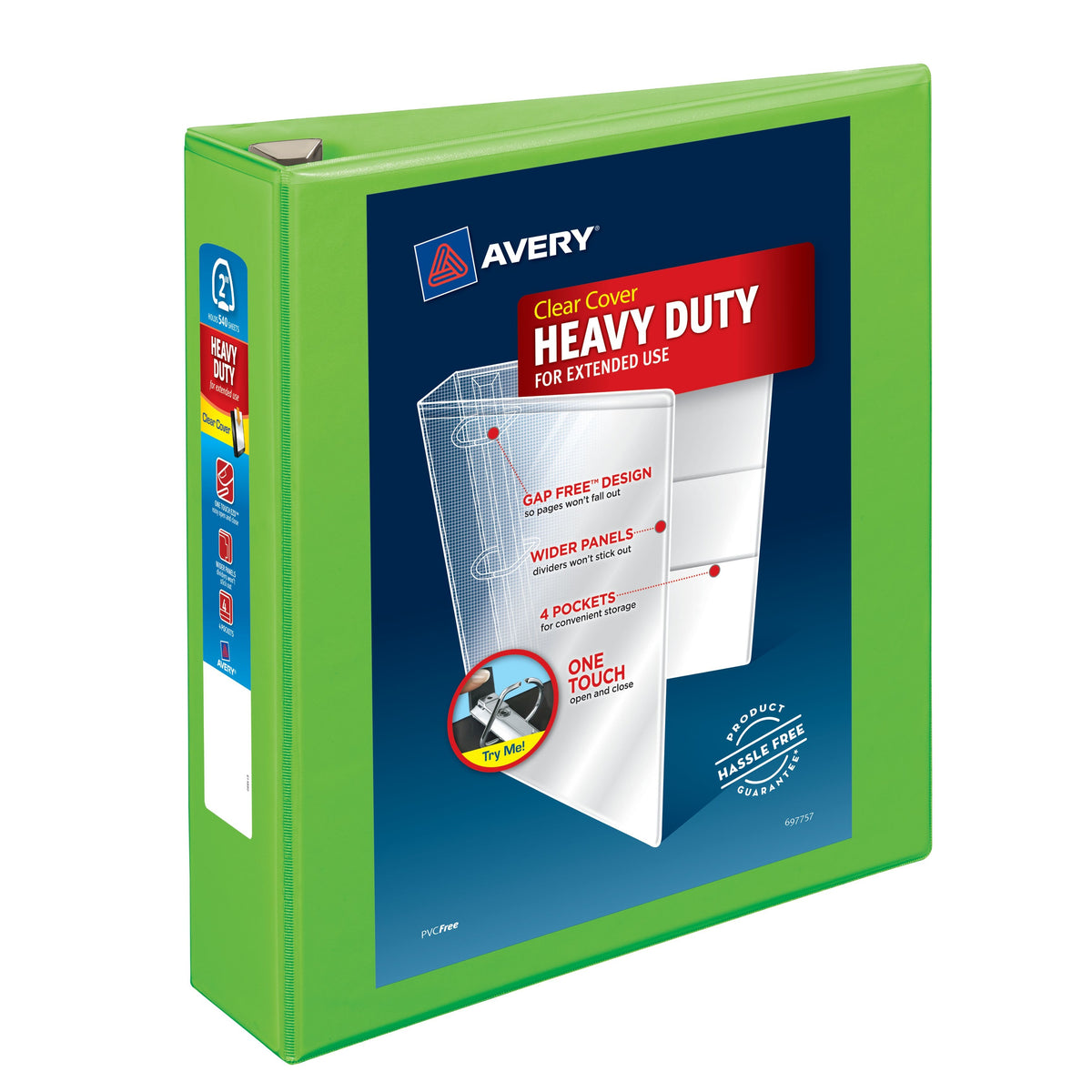 Avery Heavy-Duty Binder, 540 Sheets - Chartreuse