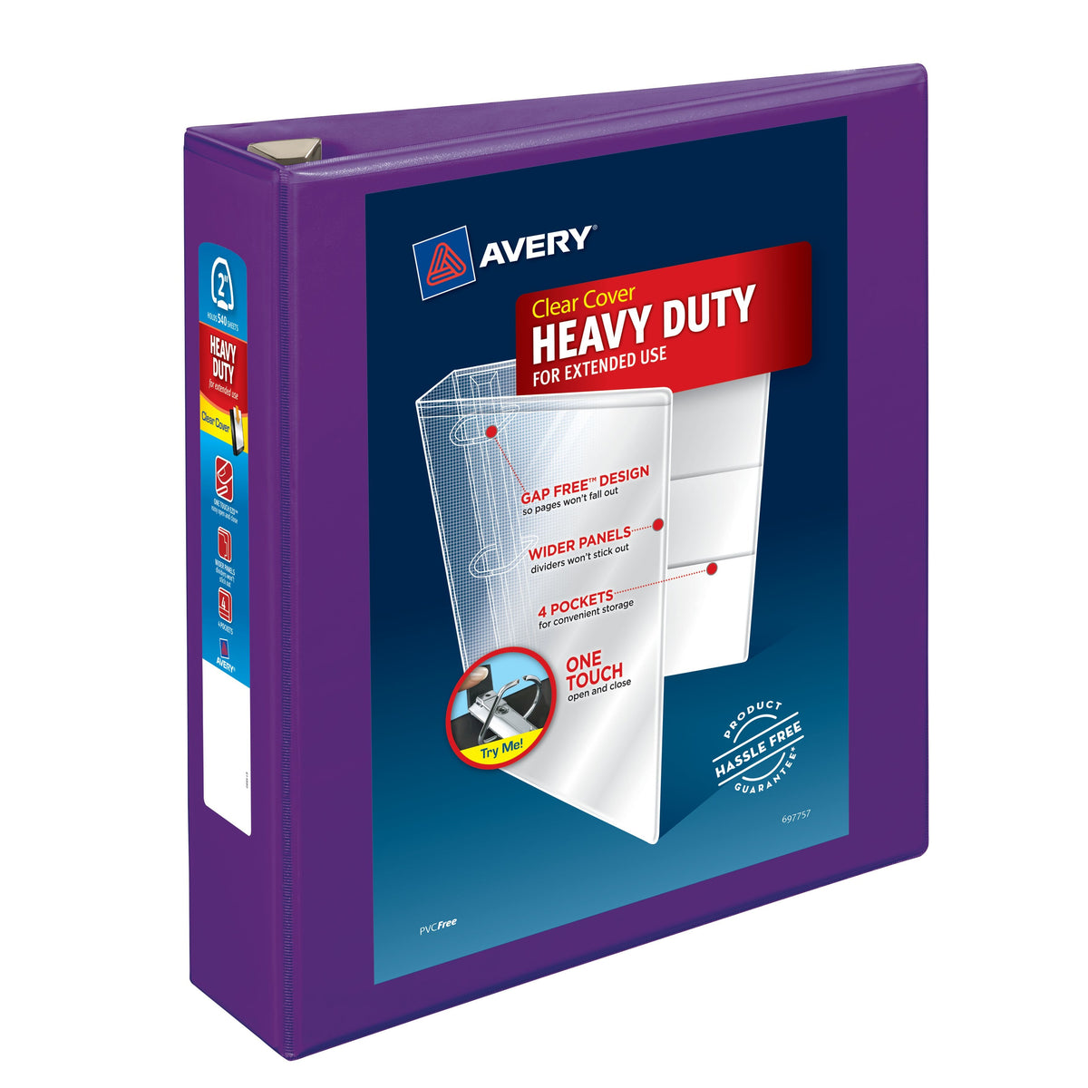 Avery Heavy-Duty Binder, 540 Sheets - Purple