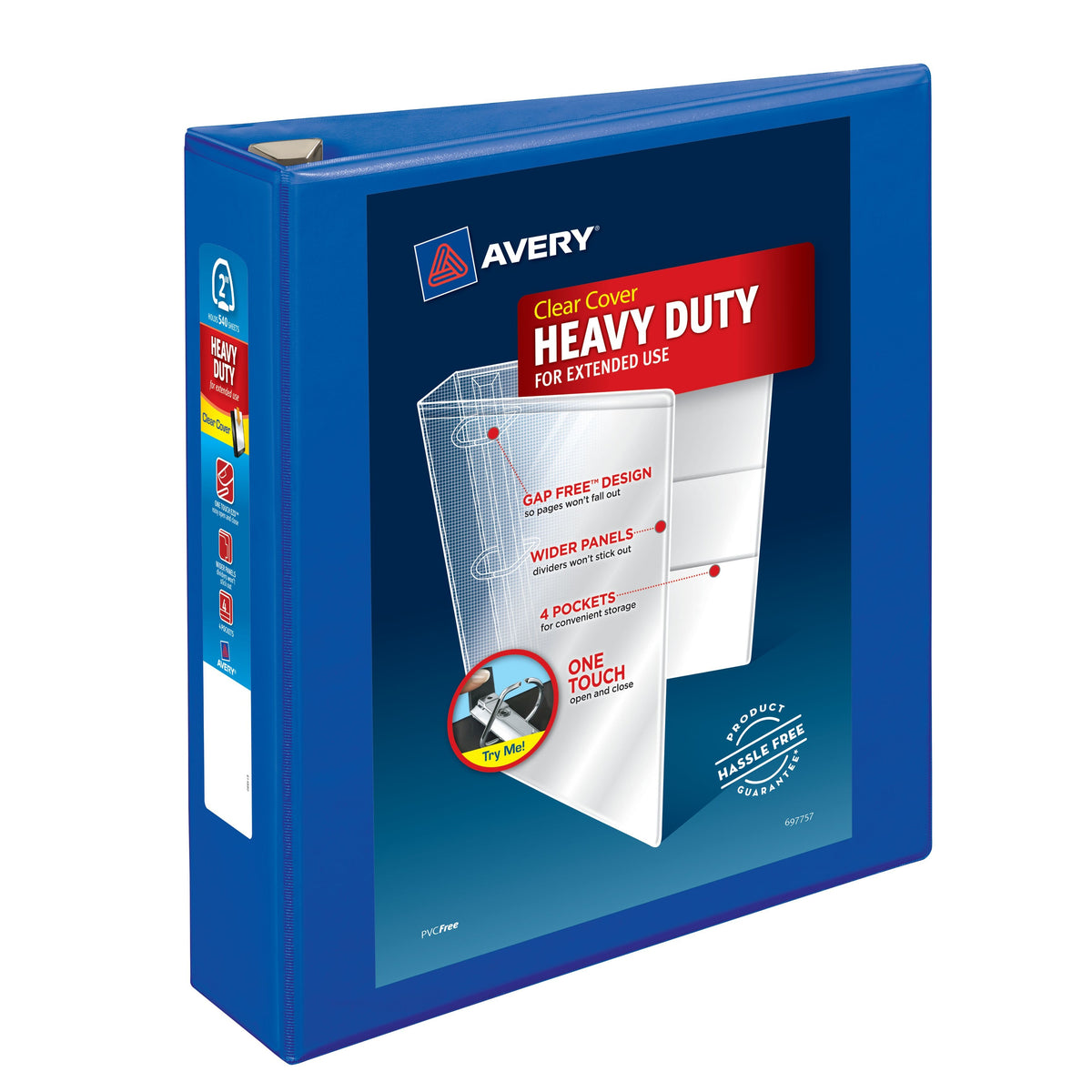 Avery Heavy-Duty Binder, 540 Sheets - Pacific Blue