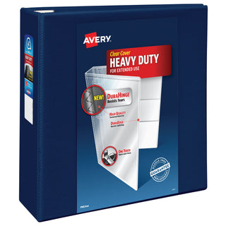 Avery Heavy-Duty Binder, 8 1/2" x 11" - Blue / 4" 780 Sheets