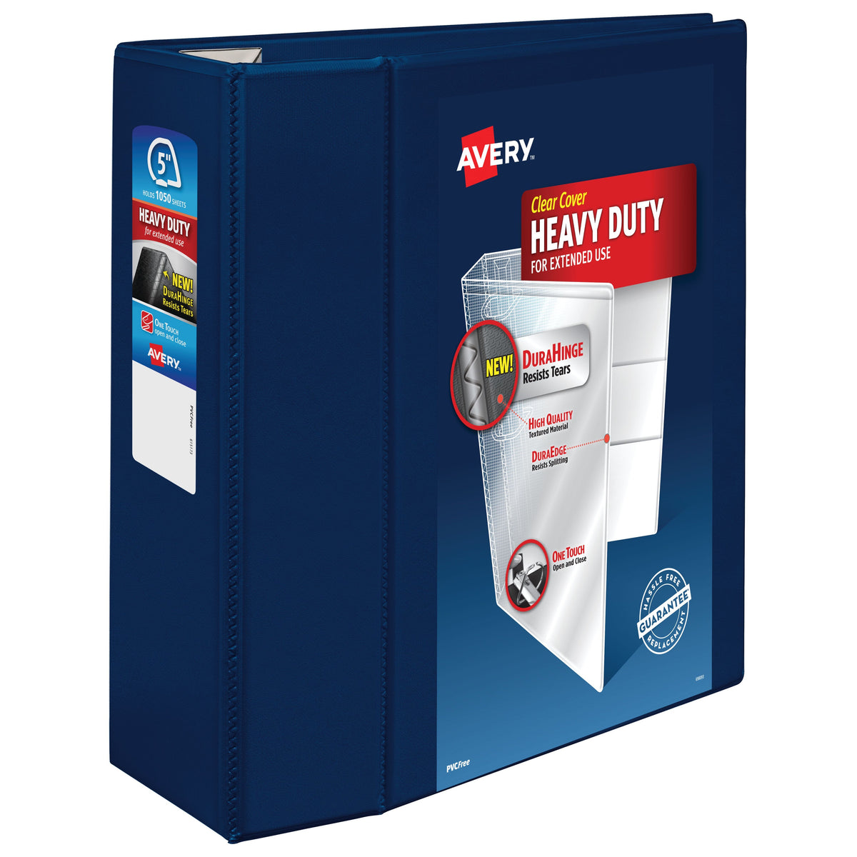 Avery Heavy-Duty Binder, 8 1/2" x 11" - Blue / 1,050 Sheets 5"