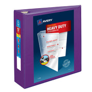 Avery Heavy-Duty Binder, 8 1/2" x 11" - Purple / 670 Sheets