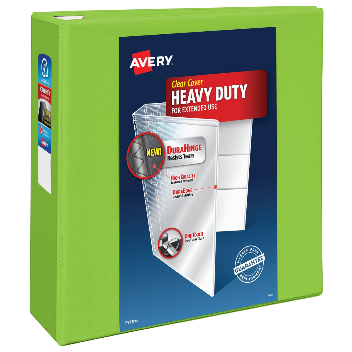 Avery Heavy-Duty Binder, 8 1/2" x 11" - Green / 780 Sheets