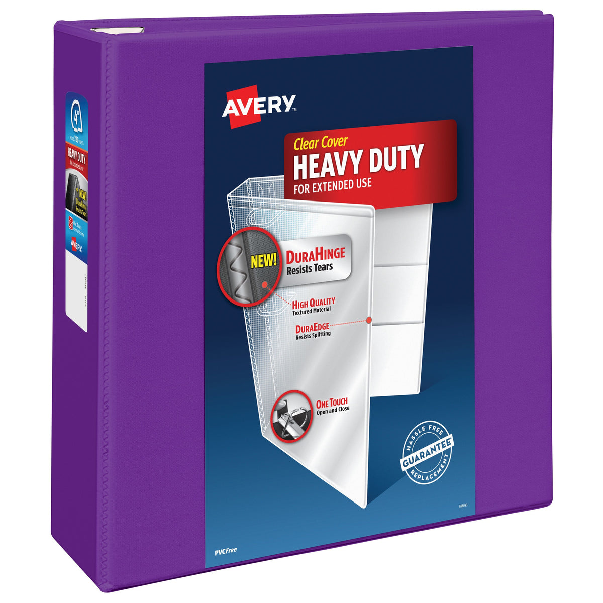 Avery Heavy-Duty Binder, 8 1/2" x 11" - Purple / 780 Sheets