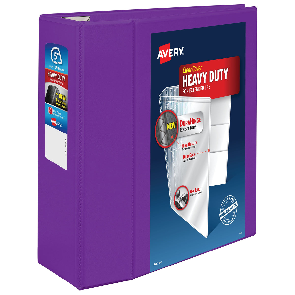 Avery Heavy-Duty Binder, 8 1/2" x 11" - Purple / 1,050 Sheets